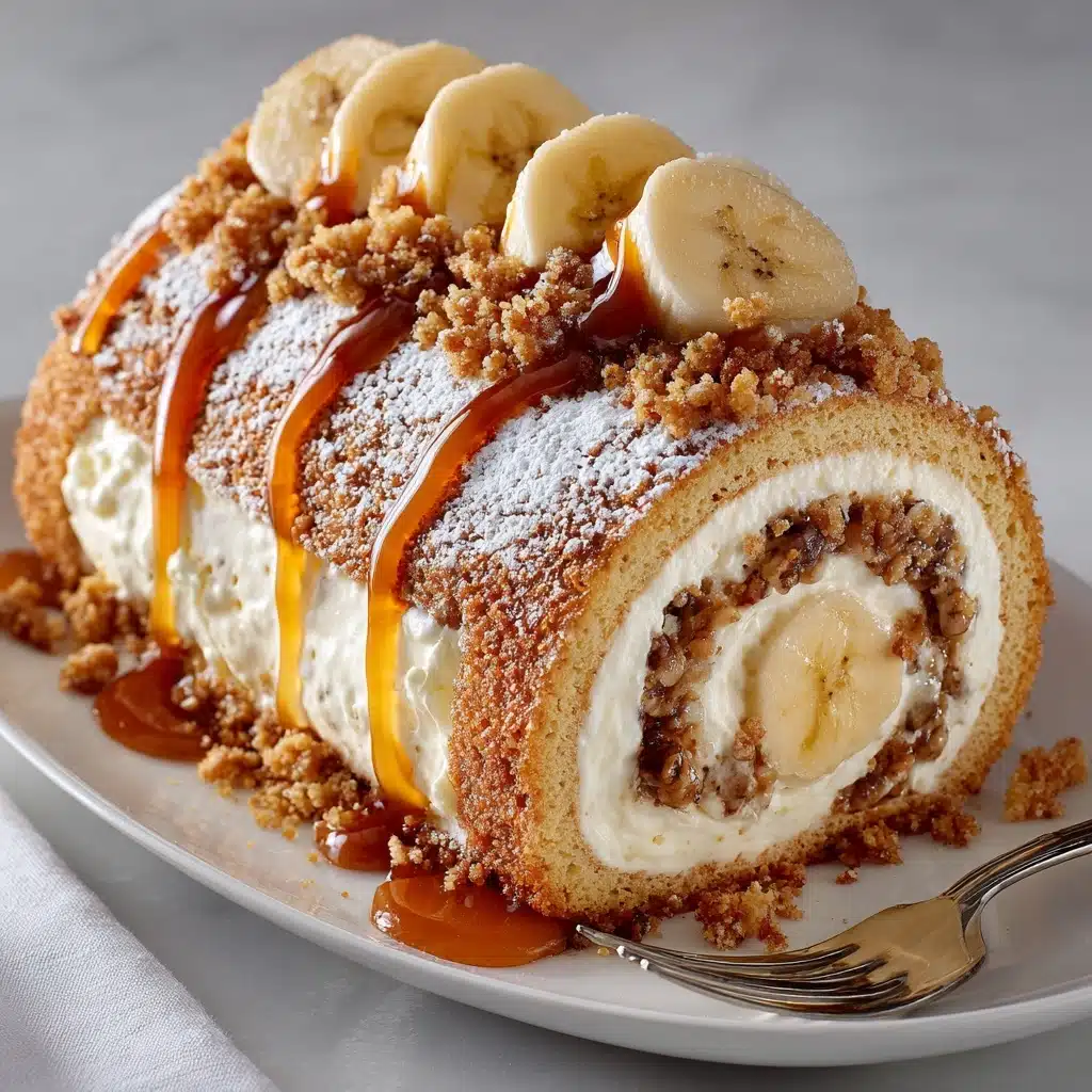 Caramel Banana Cake Roll Recipe - Recipe Image