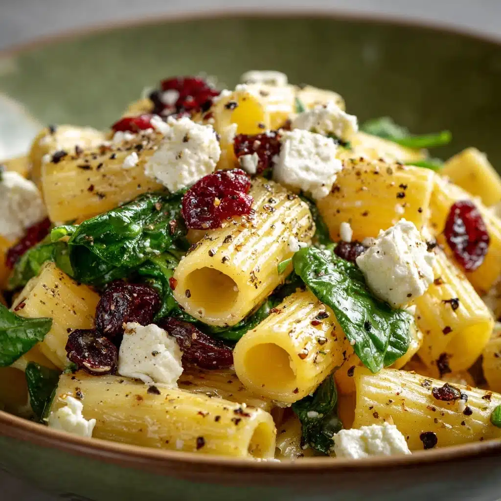 Feta & Cranberry Rigatoni Salad with Lemon Vinaigrette Recipe