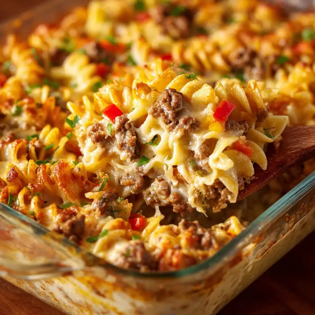 Southern Five Layer Beef Casserole Recipe - Recipe Image