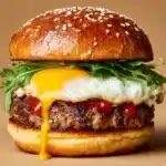 Burger with Fried Egg and Special Sauce Recipe