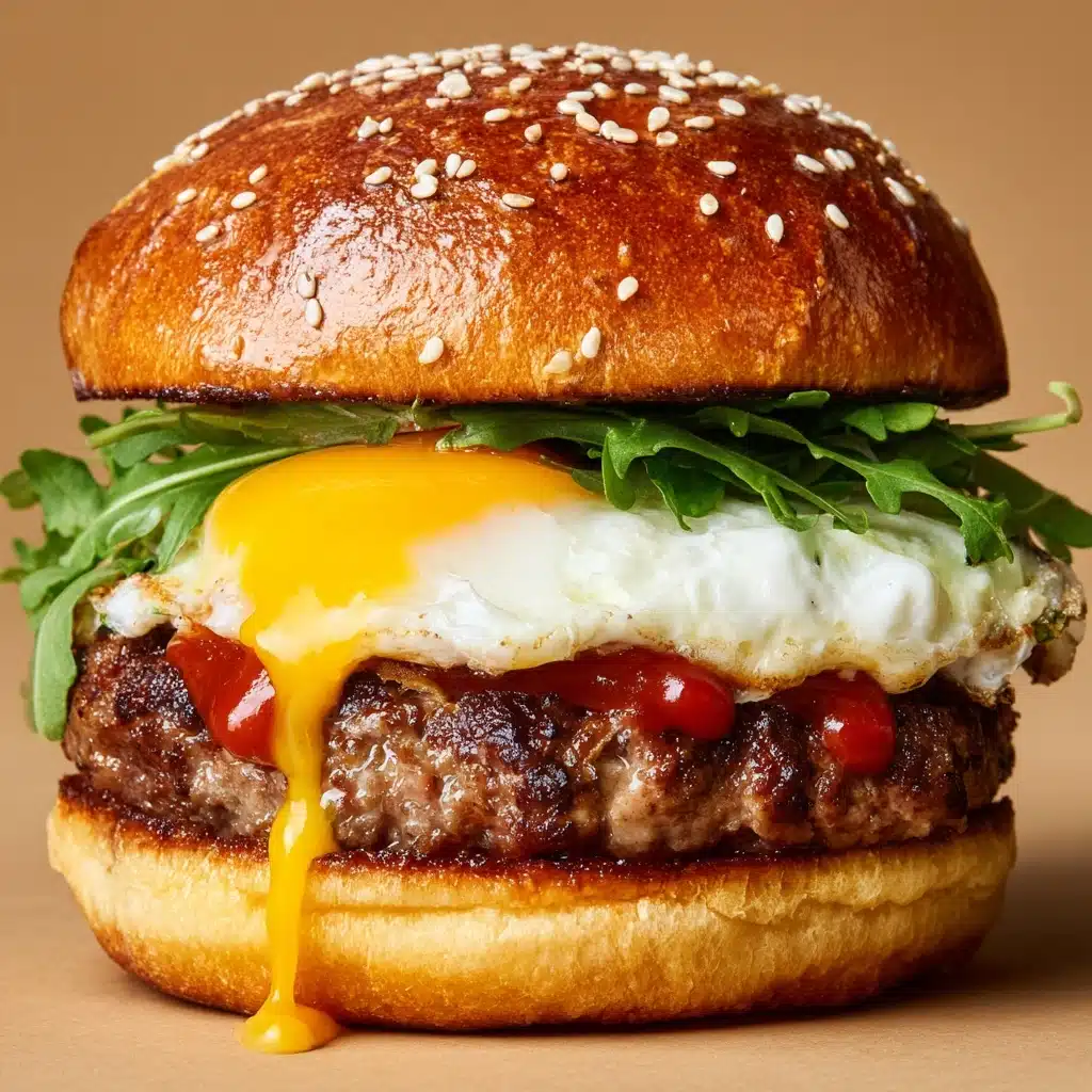 Burger with Fried Egg and Special Sauce Recipe