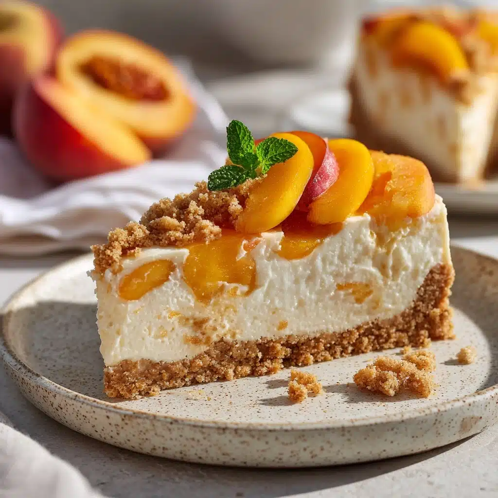 Peach Cobbler Cheesecake Recipe - Recipe Image