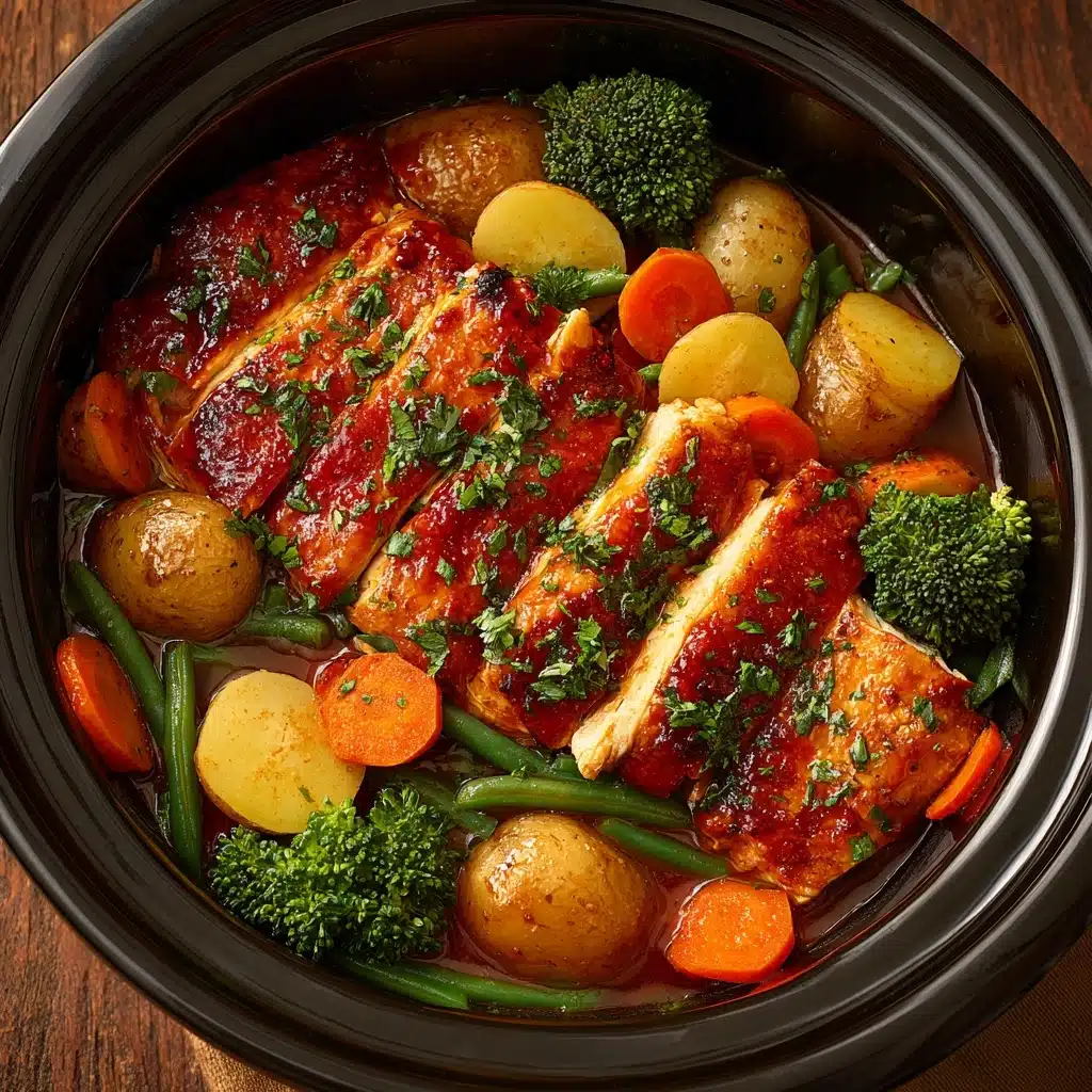 Slow Cooker Honey Garlic Chicken Recipe - Recipe Image