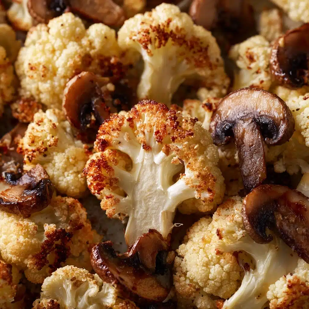 Garlicy Roasted Cauliflower & Mushrooms Recipe - Recipe Image