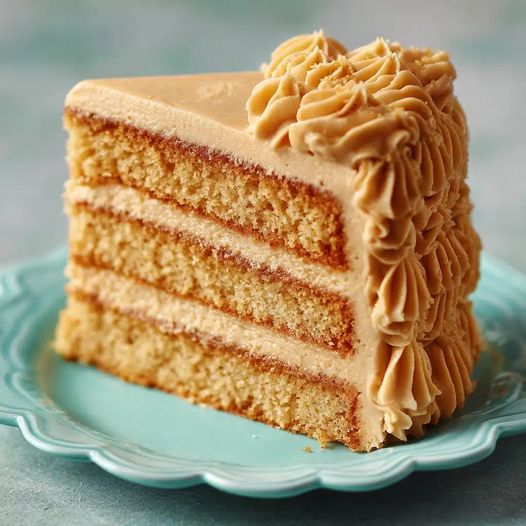 Vanilla Cream Cake with Quick Caramel Frosting Recipe - Recipe Image