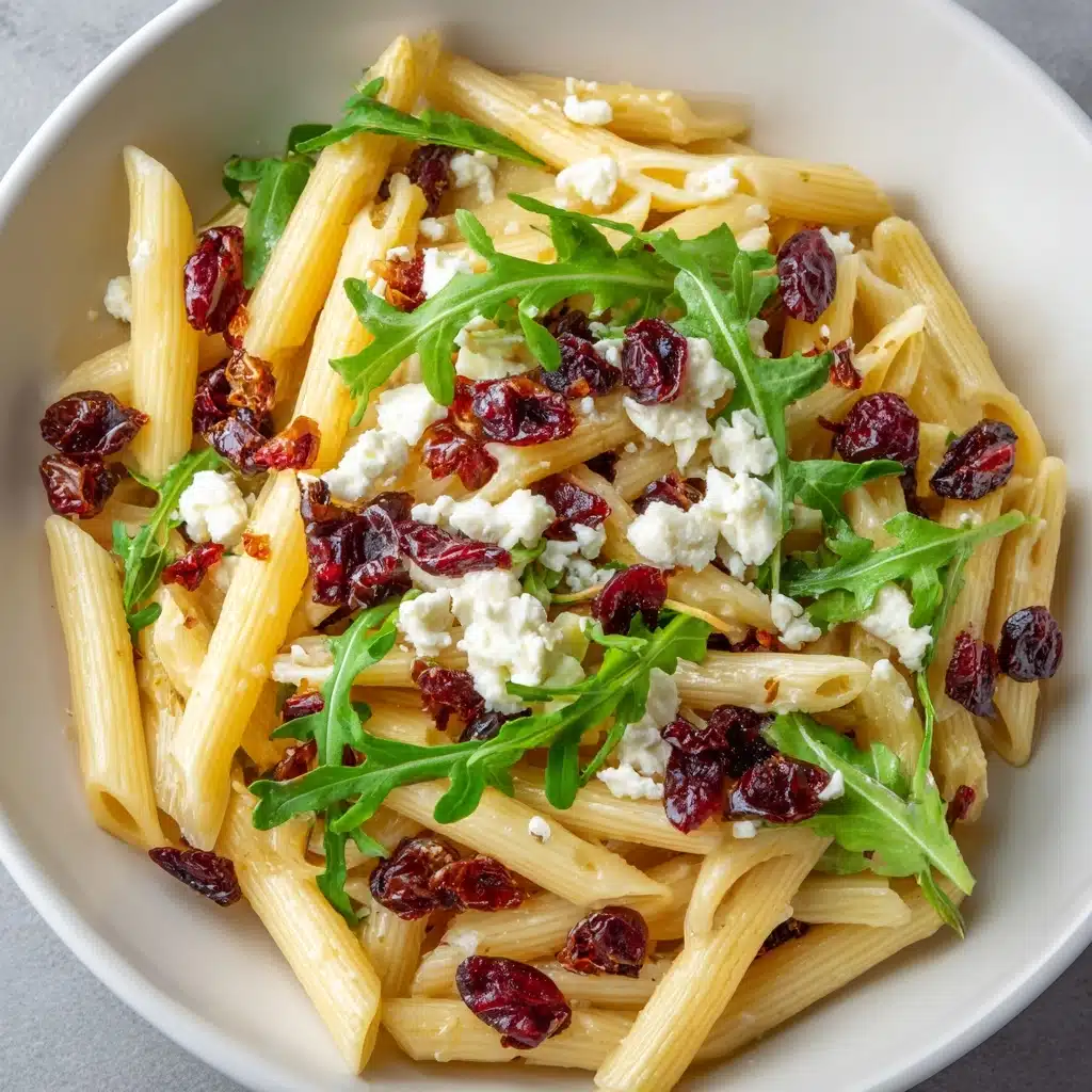 Feta & Cranberry Penne Salad with Orange Vinaigrette Recipe