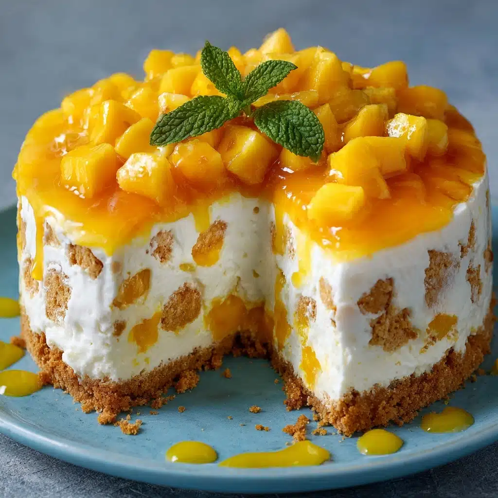 Unbaked Cheese and Mango Cake Recipe - Recipe Image