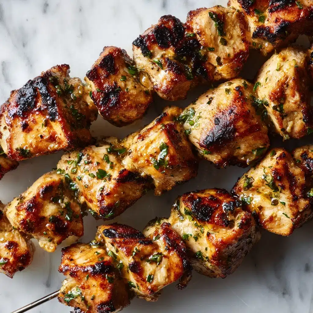 Garlic Parmesan Chicken Kebabs Recipe - Recipe Image