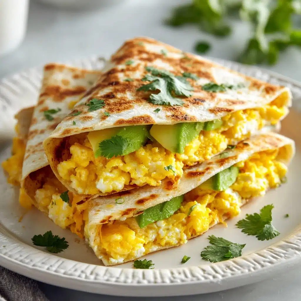 Egg & Avocado Breakfast Quesadilla Recipe