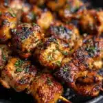 Air Fryer Garlic Parmesan Chicken Skewers Recipe