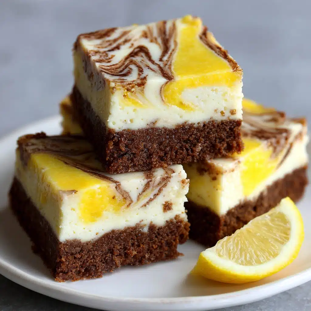 Lemon Cream Cheese Brownies Recipe - Recipe Image