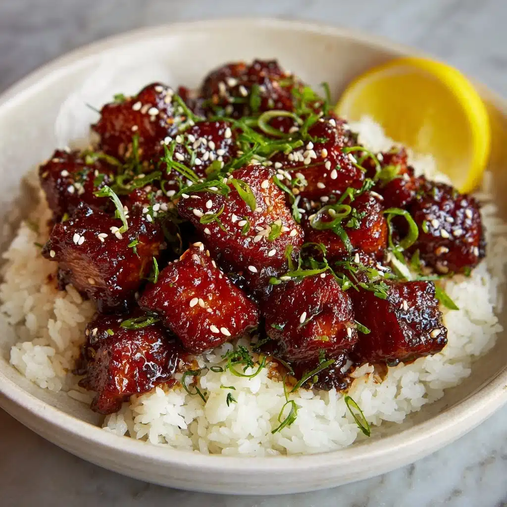 Mouthwatering Honey Garlic Salmon Bites Recipe - Recipe Image