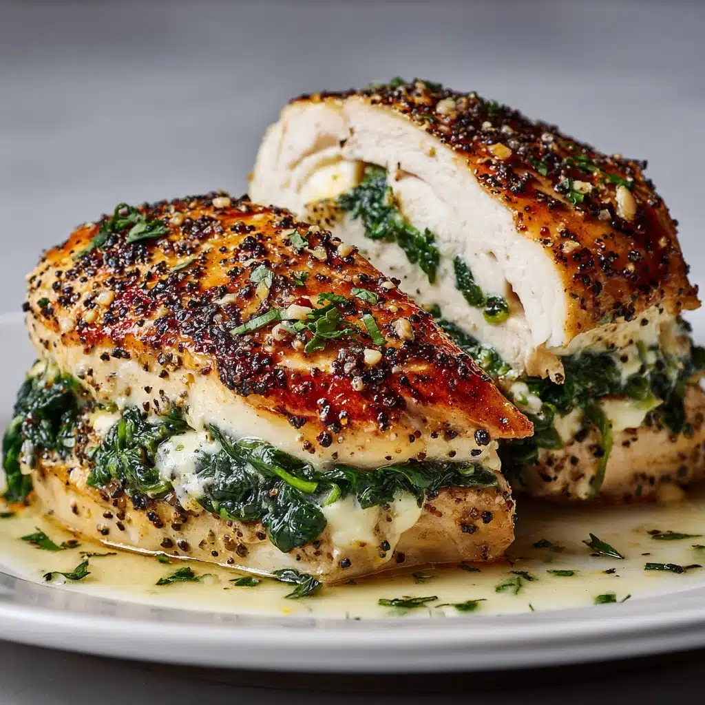 Cheesy Spinach Stuffed Chicken Breasts Recipe - Recipe Image