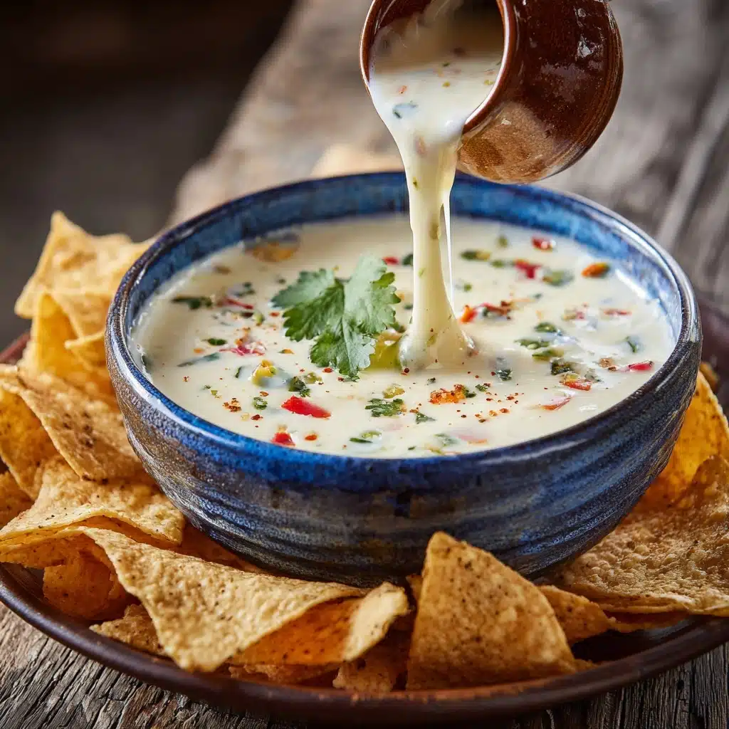 Mexican Restaurant Style White Cheese (Queso) Dip Recipe