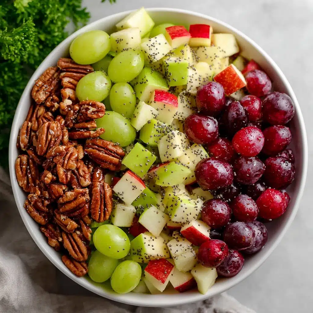 Apple Salad with Honeycrisp Apples, Celery, Grapes, Pecans, and Dried Cranberries Recipe