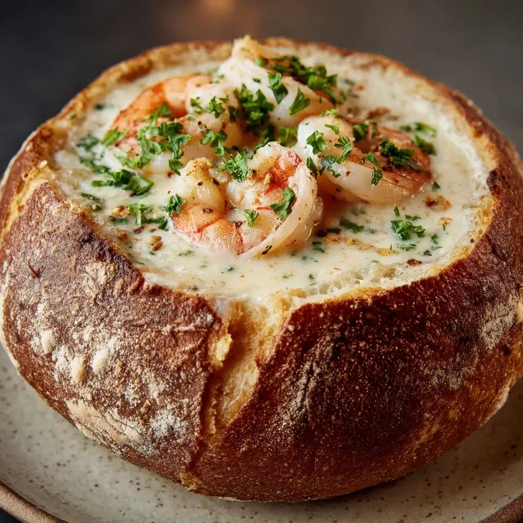 Stuffed Seafood Bread Bowl Recipe - Recipe Image