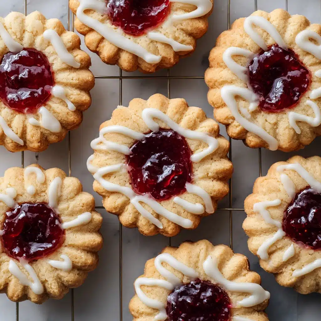 Raspberry Almond Shortbread Cookies Recipe - Recipe Image