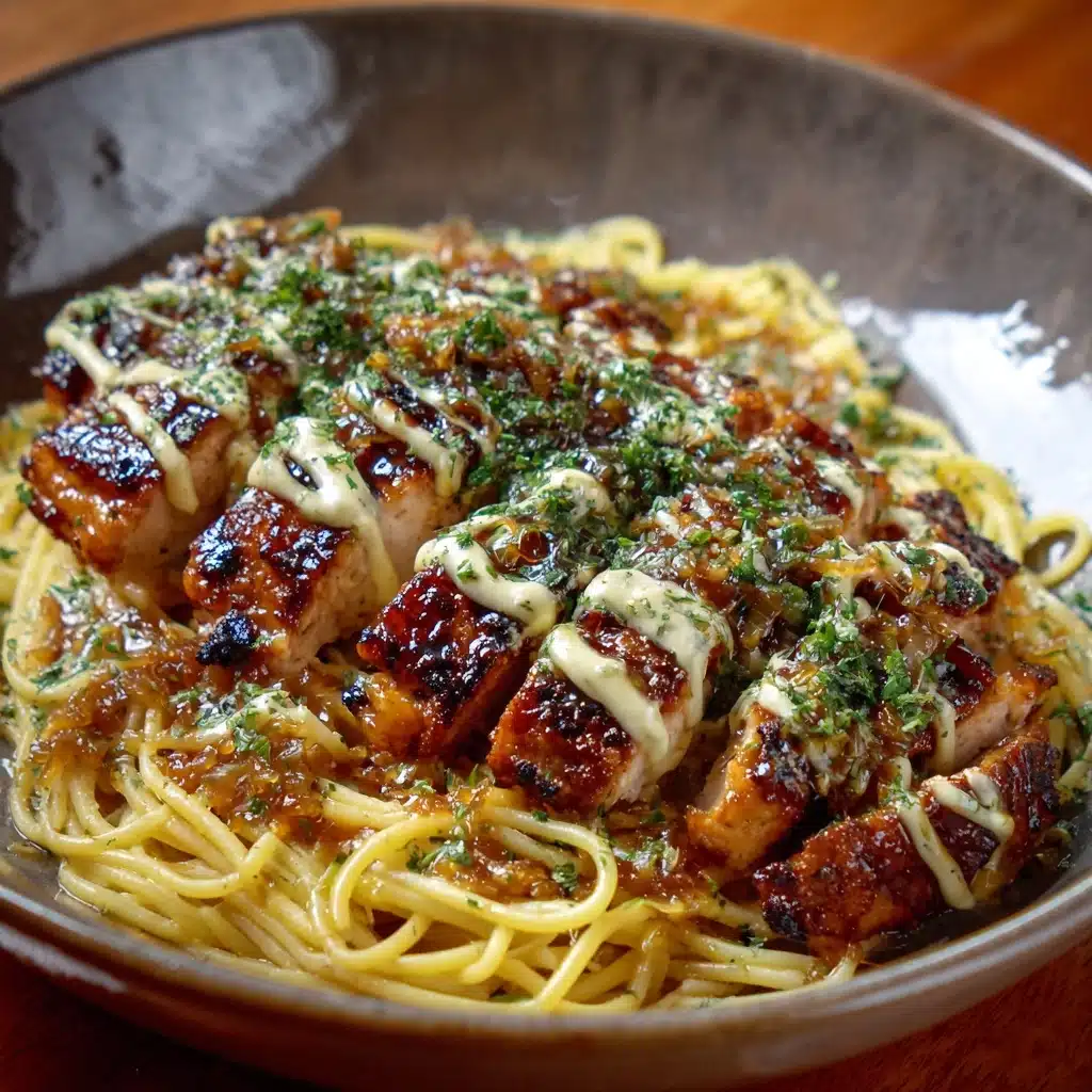 Garlic Butter Chicken Bites with Creamy Parmesan Pasta Recipe - Recipe Image