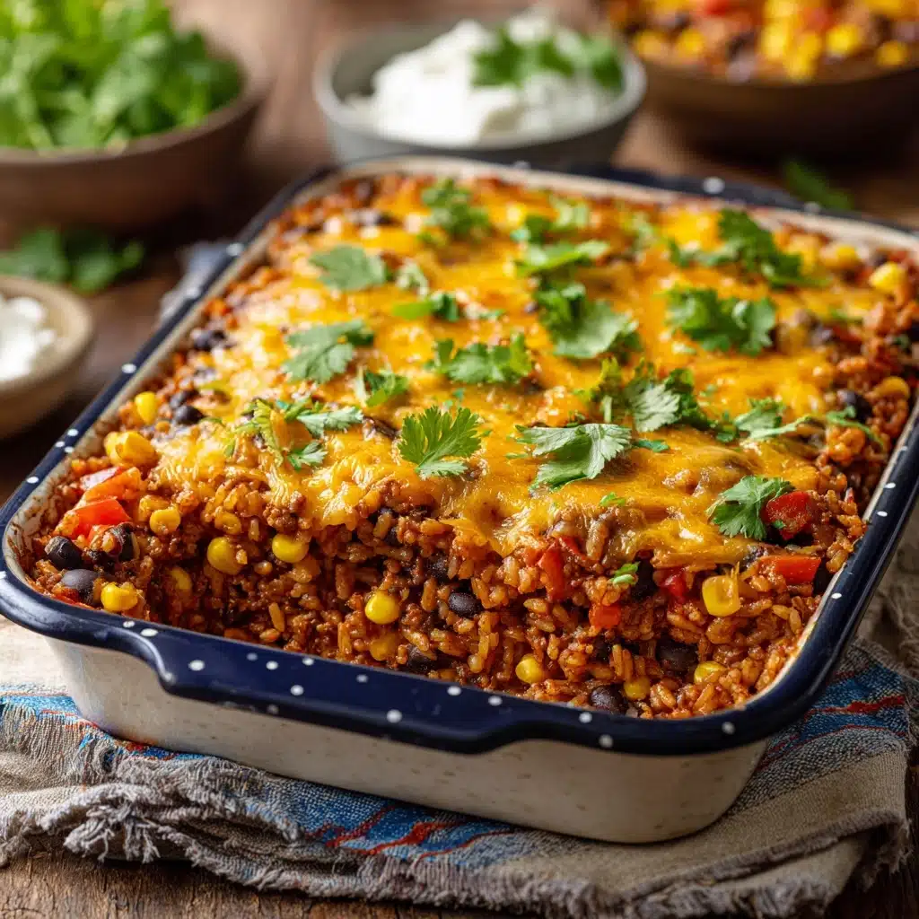 Beef Enchilada Casserole with Rice Recipe - Recipe Image