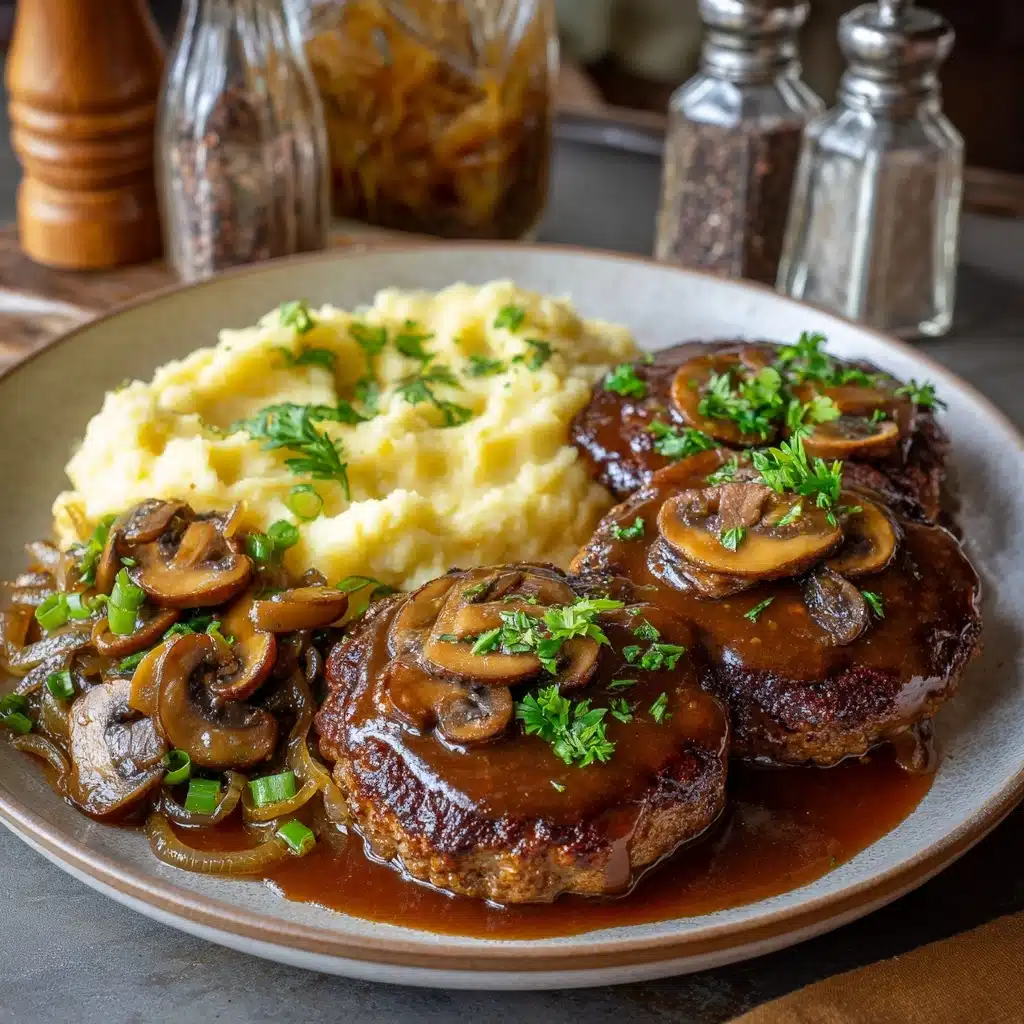 Salisbury Steak with Mushroom Gravy Recipe - Recipe Image
