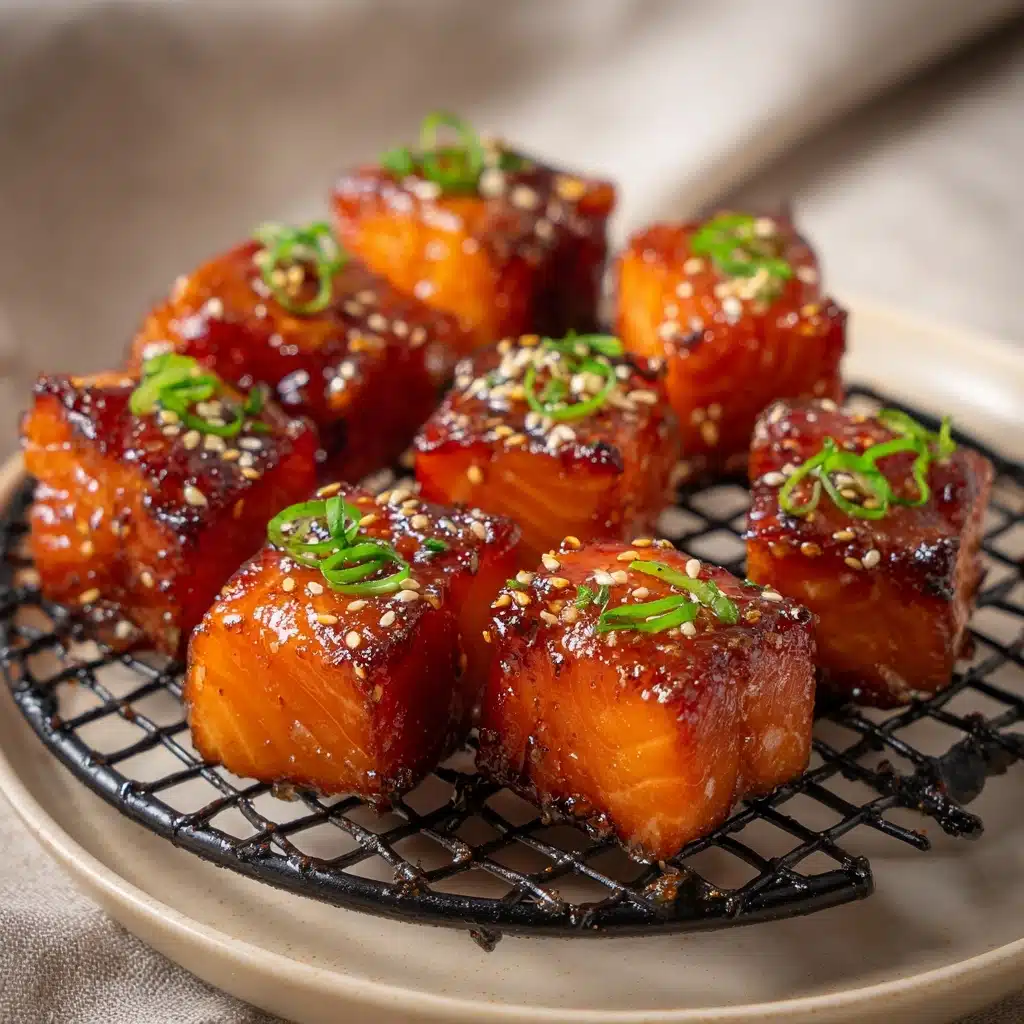Air Fryer Honey Garlic Salmon Bites Recipe