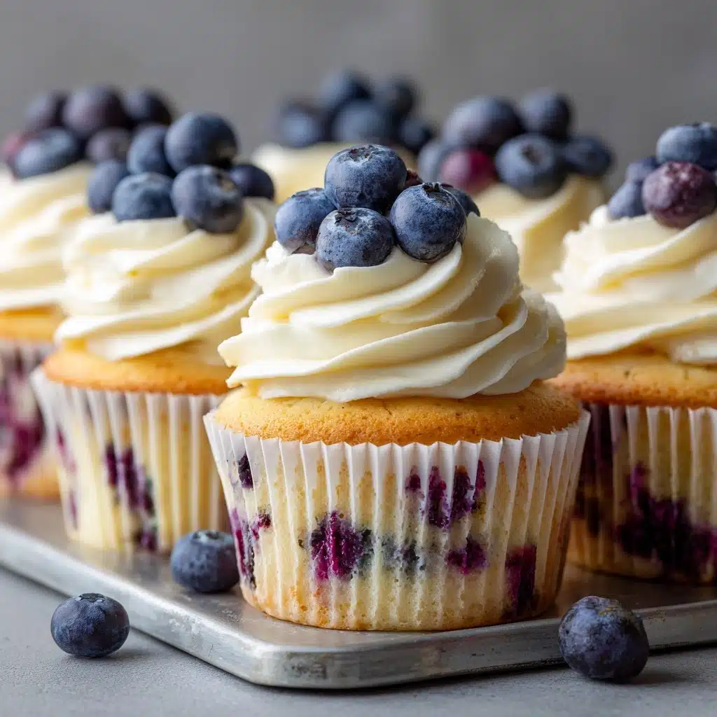 White Chocolate Blueberry Cupcakes Recipe - Recipe Image