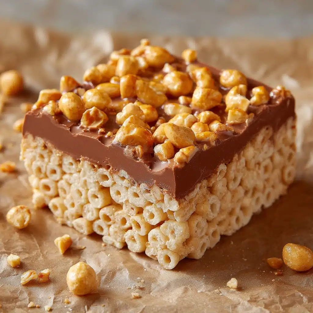 Salted Peanut Butter Rice Krispies Treats Recipe - Recipe Image