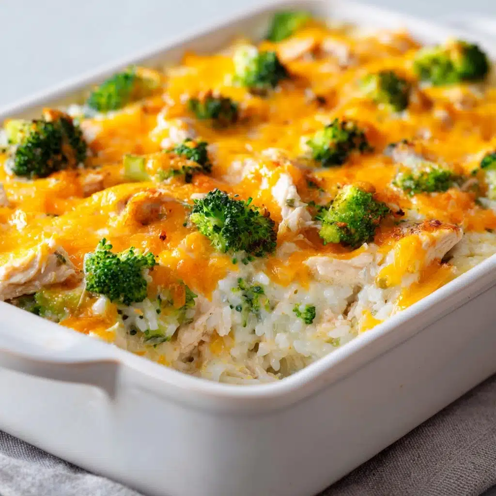 Easy Cheesy Chicken Broccoli Rice Casserole Recipe