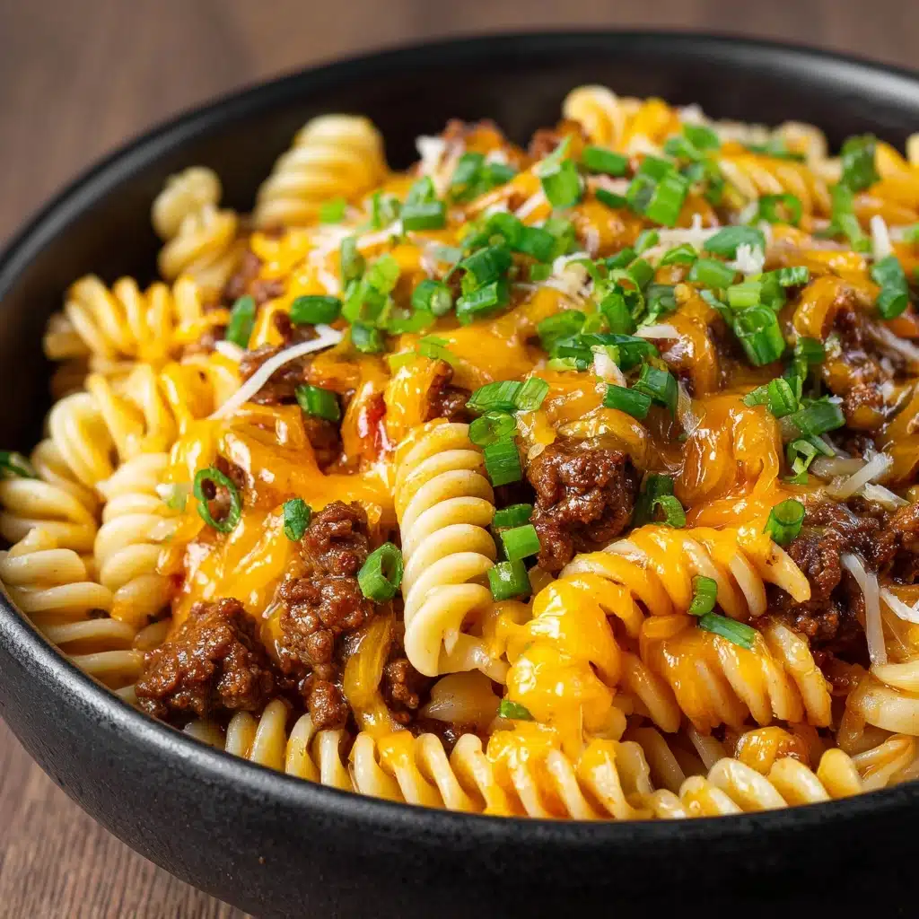 One-Pot Beef and Cheddar Ranch Pasta Recipe - Recipe Image