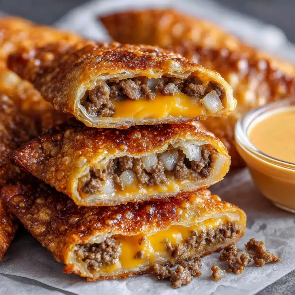 Air Fryer Loaded Cheeseburger Egg Rolls Recipe - Recipe Image