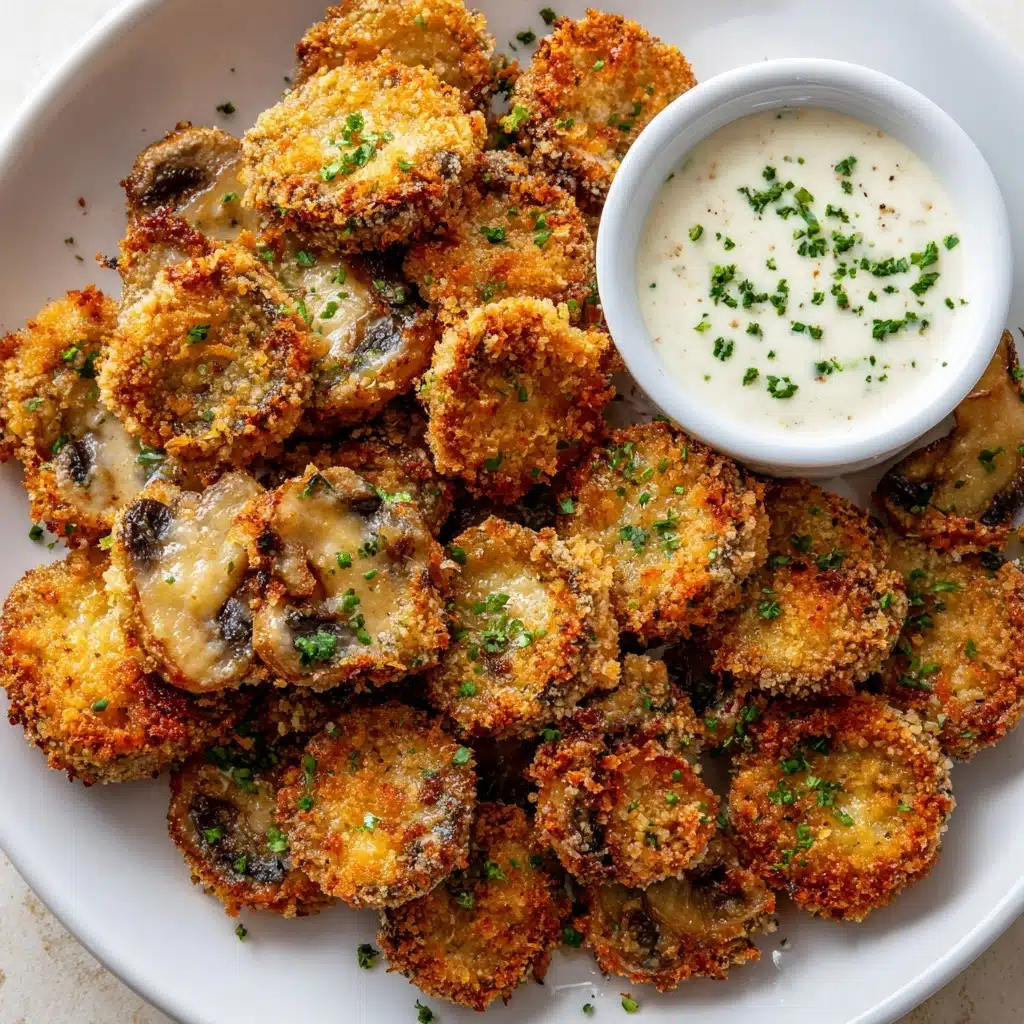 Crispy Fried Mushrooms with Cool Ranch Dip Recipe - Recipe Image