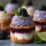 Decadent Blackberry Lime Cheesecake Cupcakes Recipe