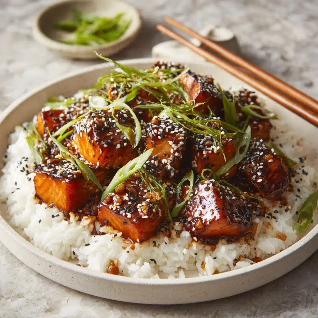 Honey Garlic Salmon Bites Recipe - Recipe Image