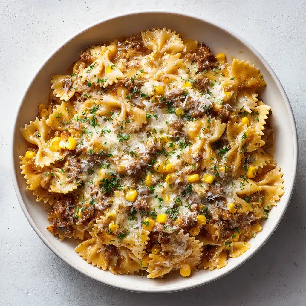 Creamy Ranch Beef and Sweet Corn Bowtie Casserole Recipe