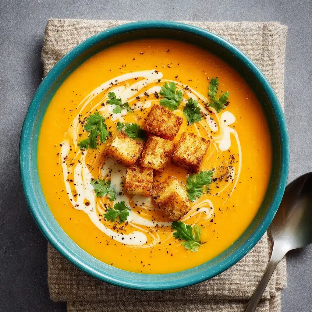 Spicy Butternut Squash and Sweet Potato Soup Recipe - Recipe Image