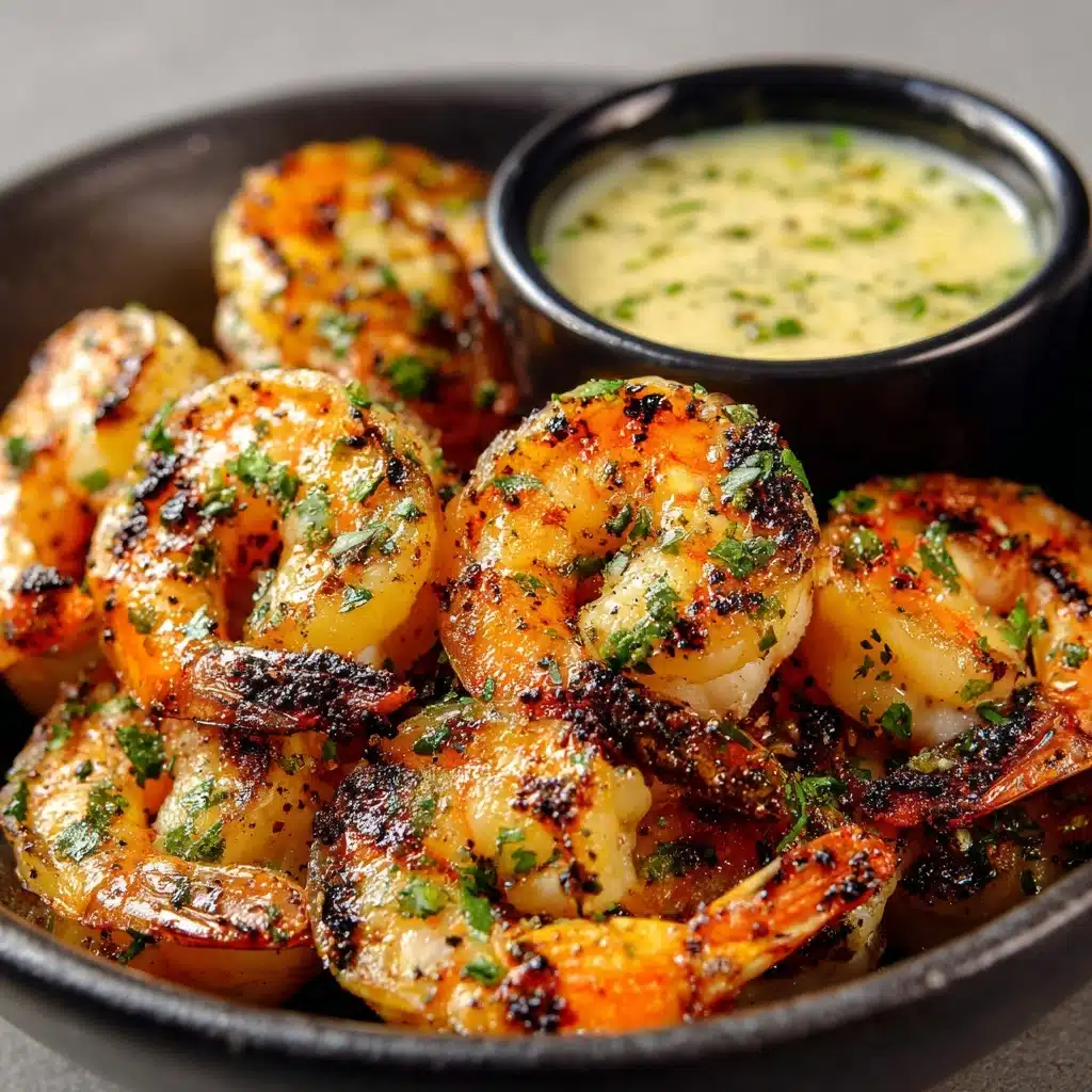 Spicy Garlic Parmesan Grilled Shrimp with Lemon-Herb Aioli Recipe - Recipe Image