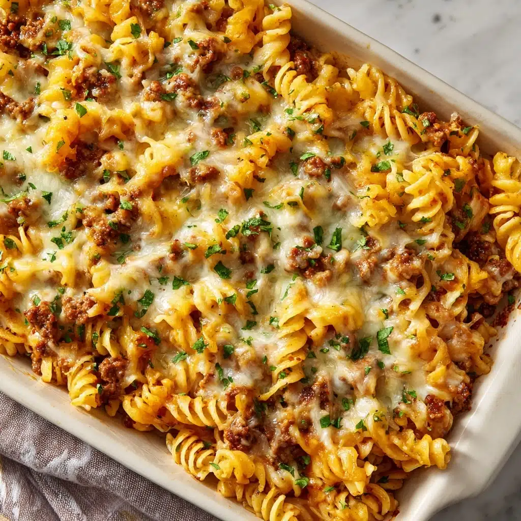 Loaded Cowboy Cheeseburger Casserole Recipe - Recipe Image