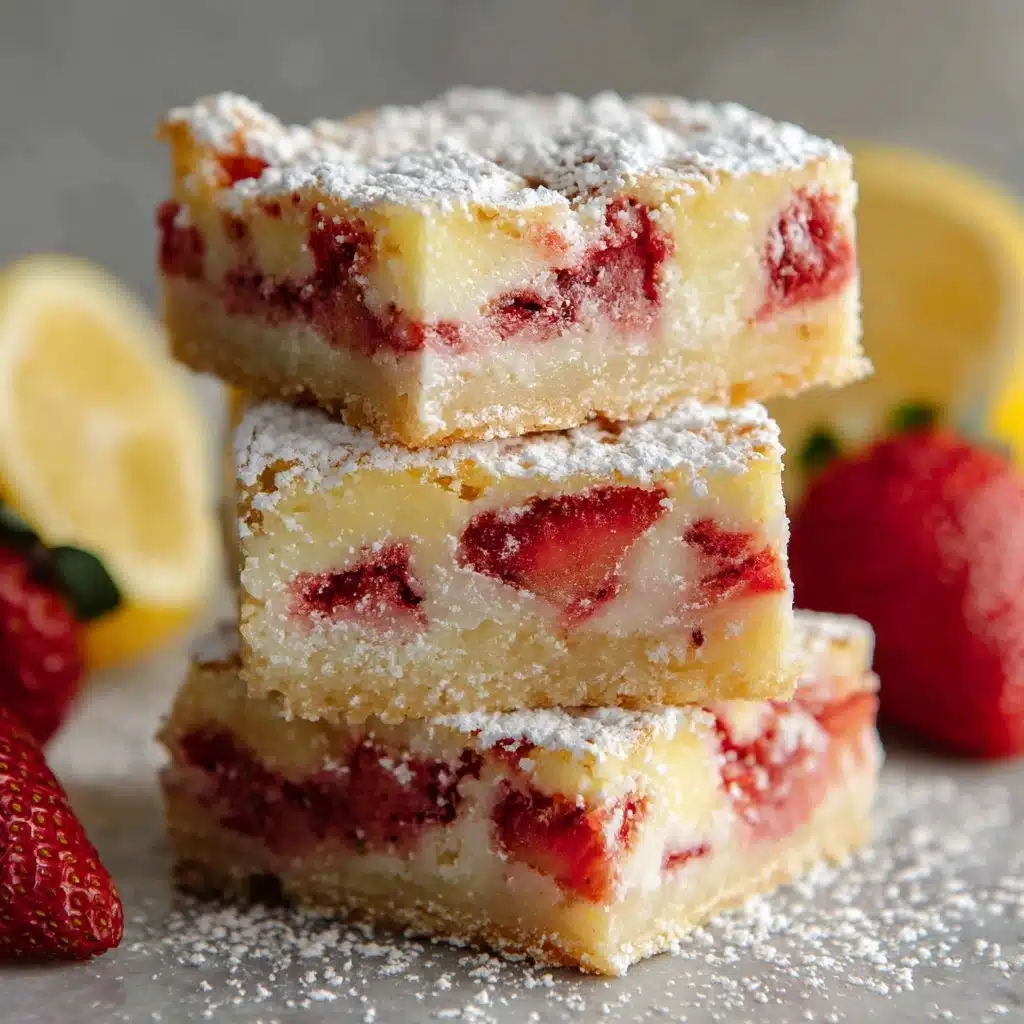 Strawberry Lemon Blondies Recipe - Recipe Image