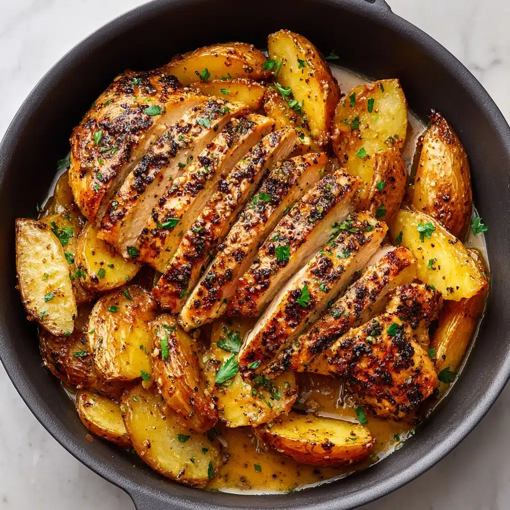 Garlic Butter Chicken and Potatoes Skillet Recipe