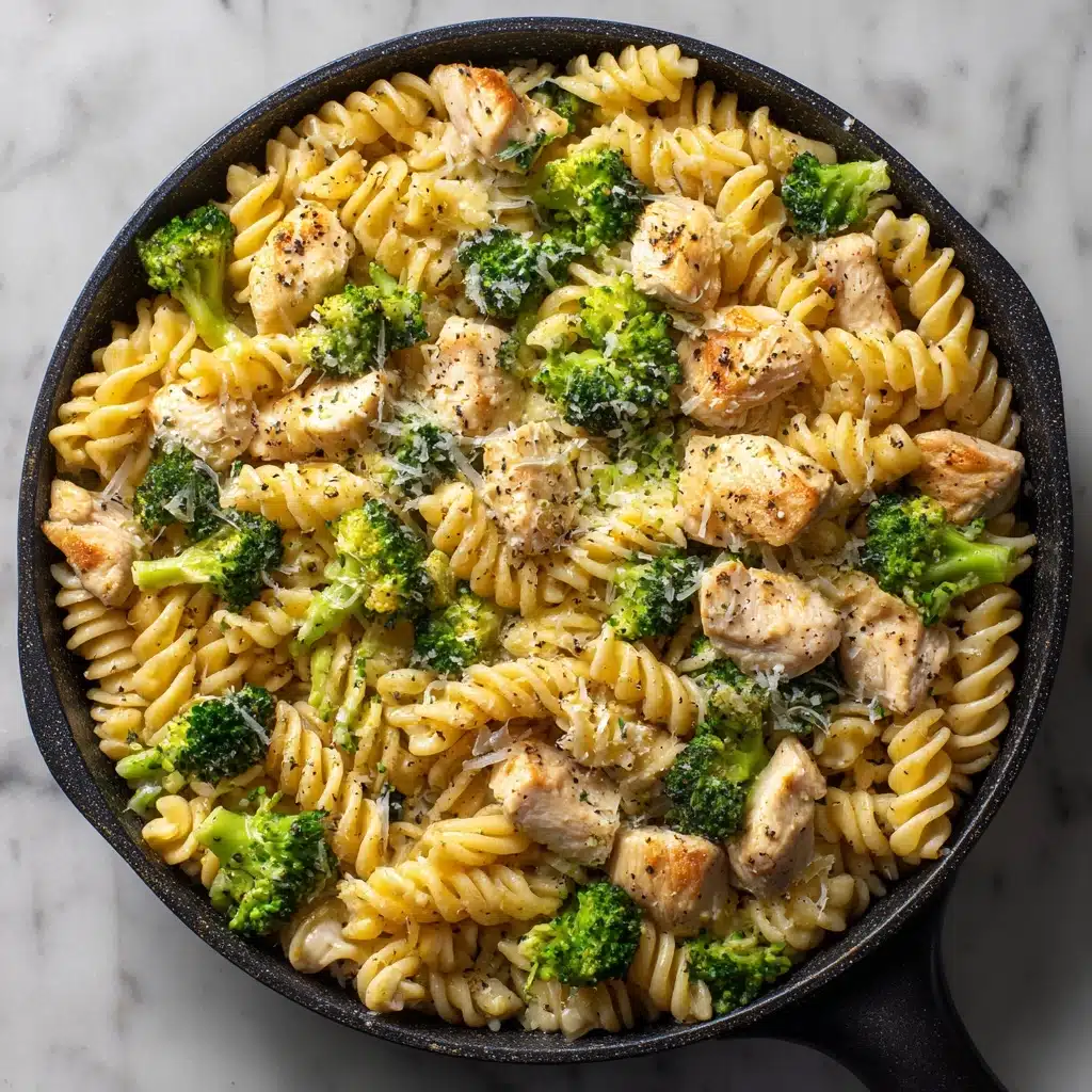Cheesy Garlic Chicken and Broccoli Pasta Recipe - Recipe Image
