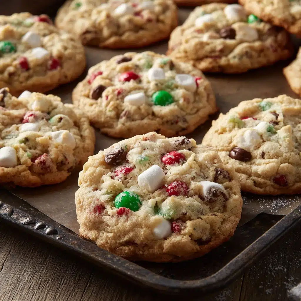 Cake Mix Chocolate Chip Santa Cookies Recipe - Recipe Image