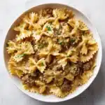 Creamy Beef and Bowtie Pasta Recipe