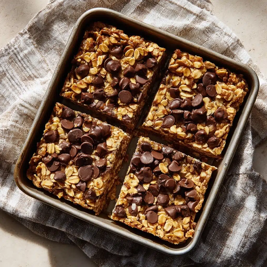 Chocolate Chip Peanut Butter Granola Cookie Bars Recipe