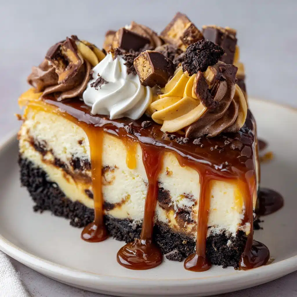 Caramel Chocolate Coffee Cheesecake Recipe - Recipe Image