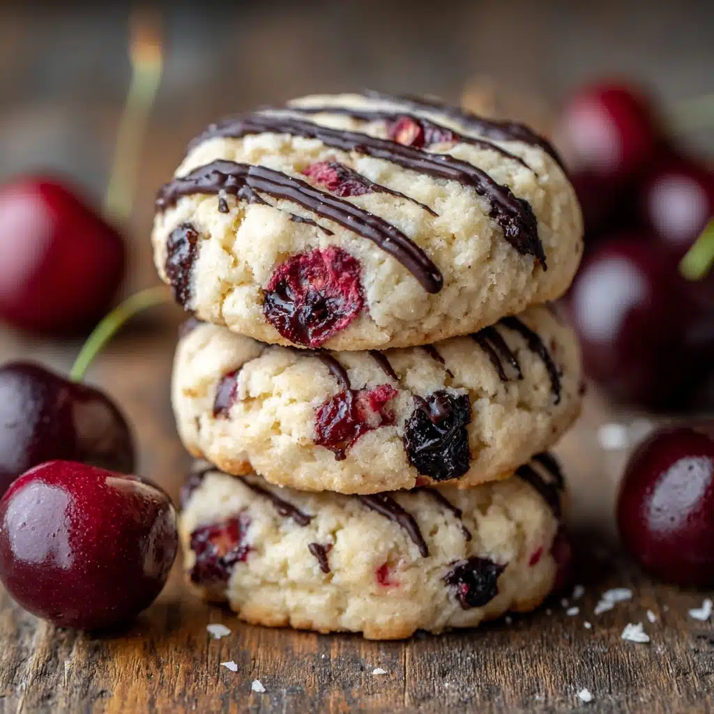 White Chocolate Cherry Shortbread Cookies Recipe - Recipe Image