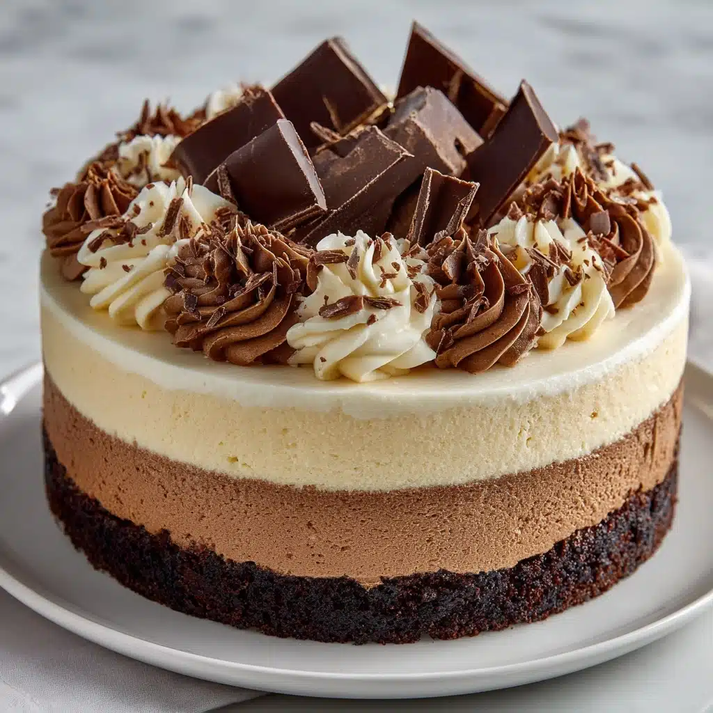 Triple Chocolate Mousse Cake Recipe - Recipe Image