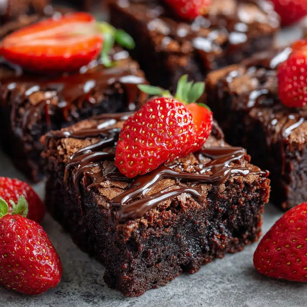 Chocolate-Covered Strawberry Brownies Recipe - Recipe Image