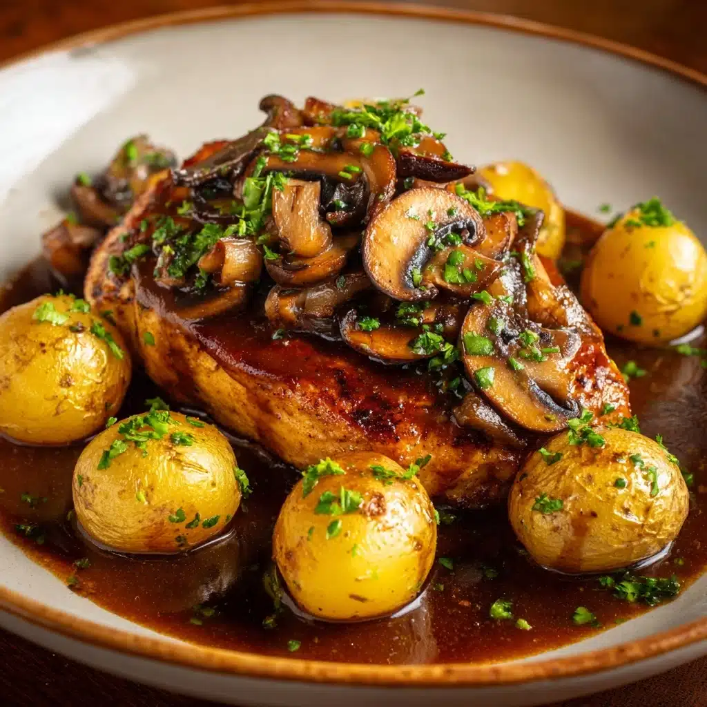 Savory Chicken with Mushrooms and Potatoes Recipe - Recipe Image