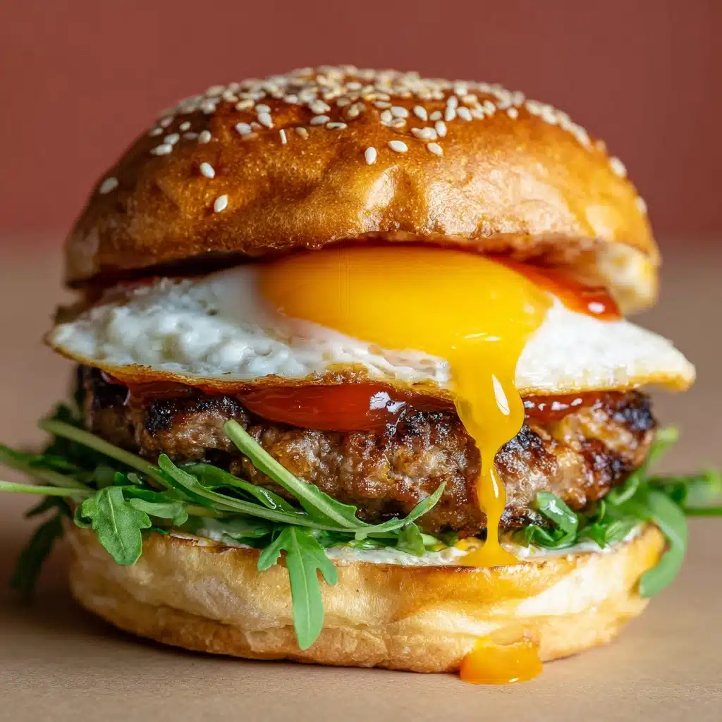 Burger with Fried Egg and Special Sauce Recipe - Recipe Image