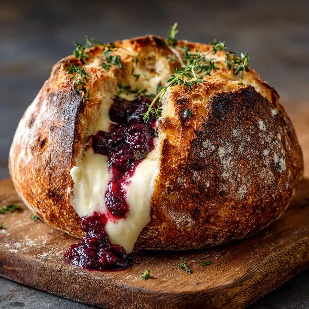 Baked Cranberry Brie Bread Bowl Recipe - Recipe Image